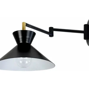 LEEDS - Applique articulé métal noir pour couloir et escalier