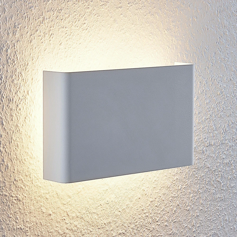 Lindby Dilip applique en acier, blanc avec ampoule LED incluse
