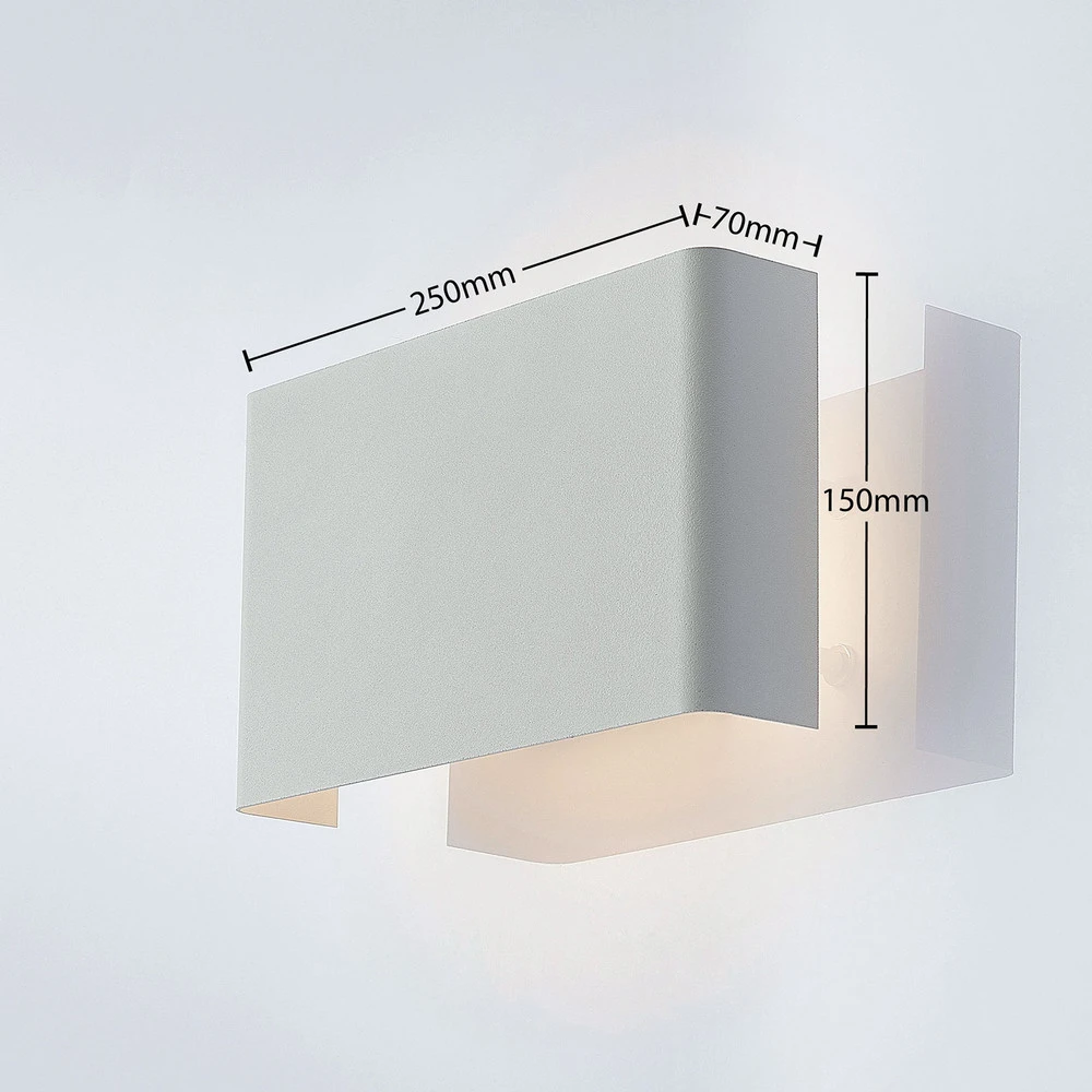 Lindby Dilip applique en acier, blanc avec ampoule LED incluse