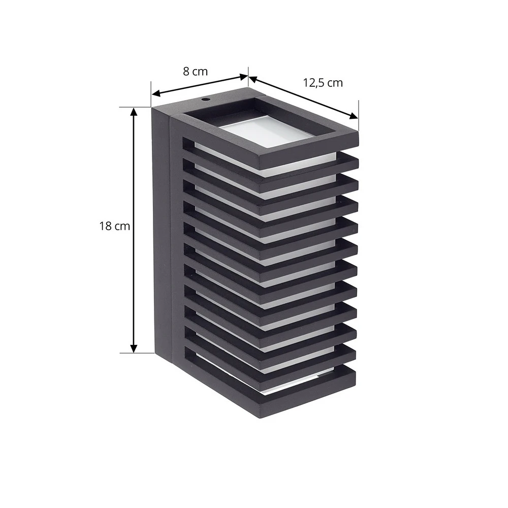 Lucande applique d'extérieur LED Ariza, noir, aluminium avec ampoule LED incluse