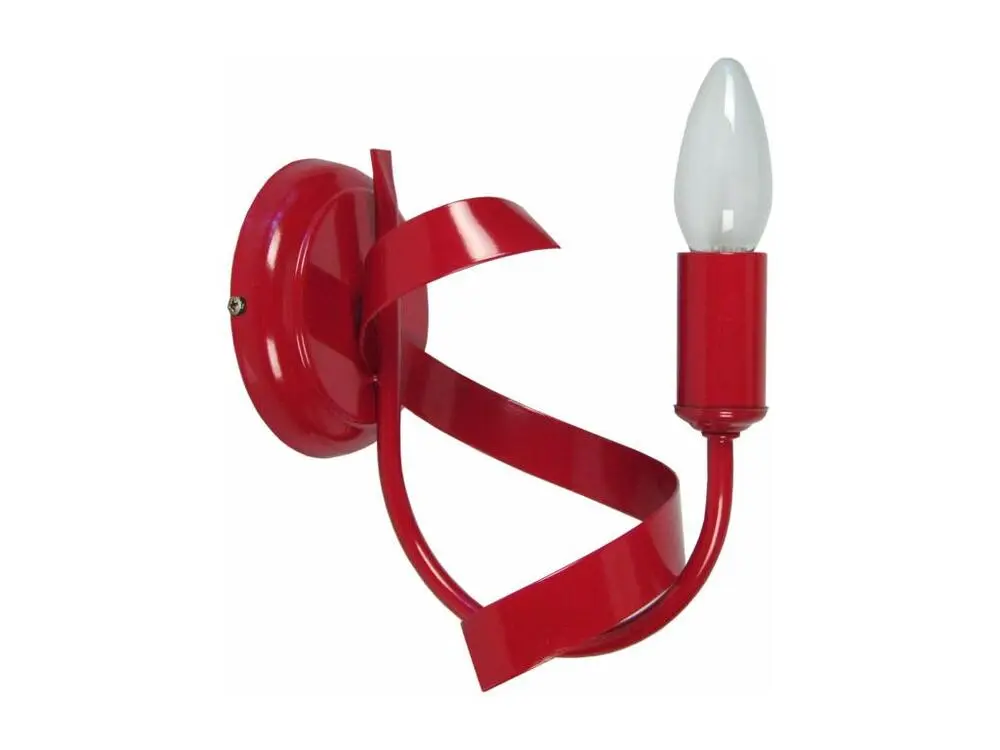 MONACO - Applique bras métal rouge en laiton brossé