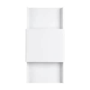 Plafonnier récent en acier - 2 sources lumineuses - L.20 x H.40 cm - blanc