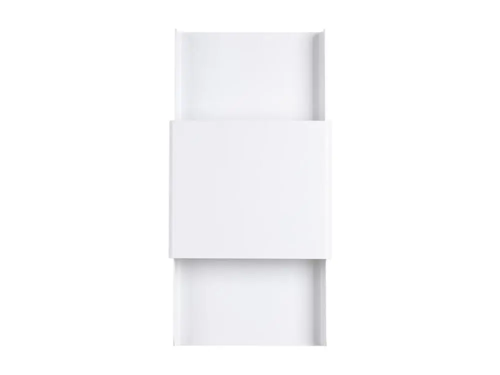Plafonnier récent en acier - 2 sources lumineuses - L.20 x H.40 cm - blanc