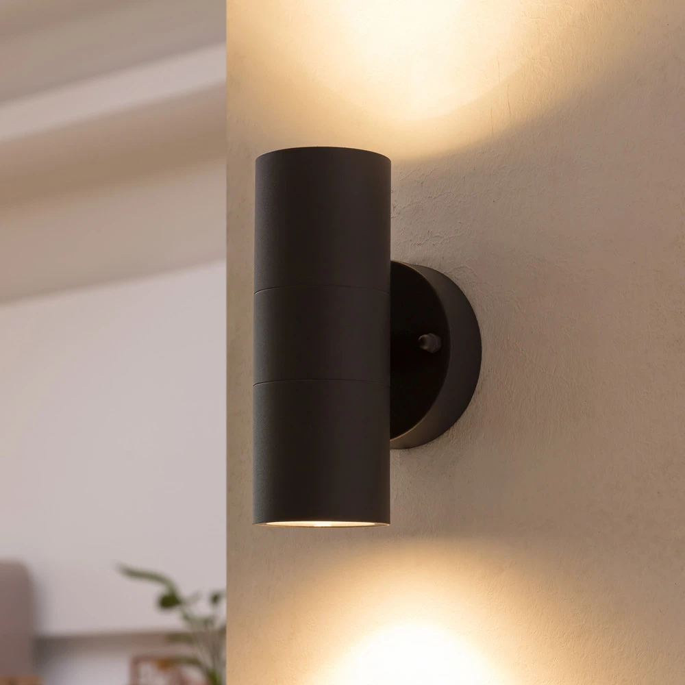 Prios Tulimar applique d'extérieur à 2 lampes avec interrupteur intégré