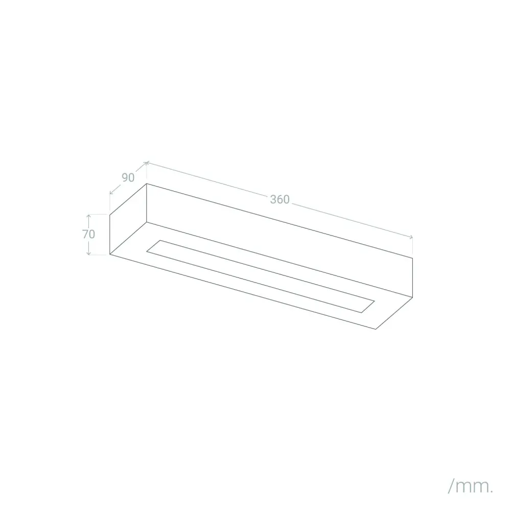 Ruvil M applique murale en plâtre avec éclairage à LED intégré pour salle de bain IP44