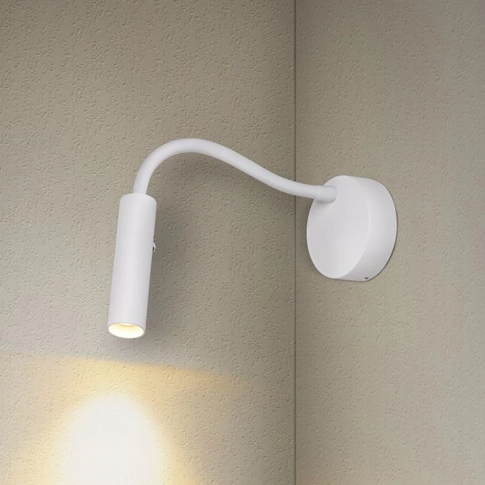 SLV Karpo Goose applique LED, dimmable, blanche en laiton brossé