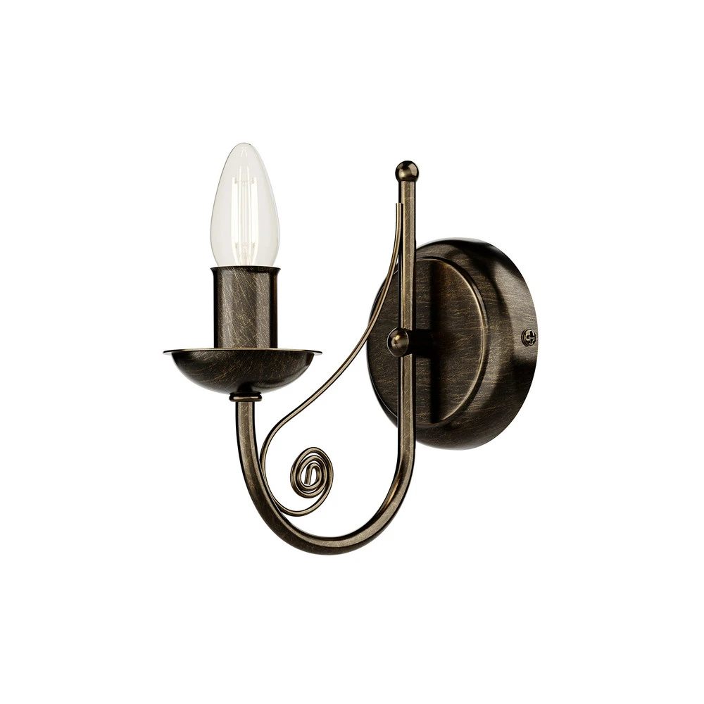 Étanche IP44 Applique Ayleen en acier sans abat-jour, noire