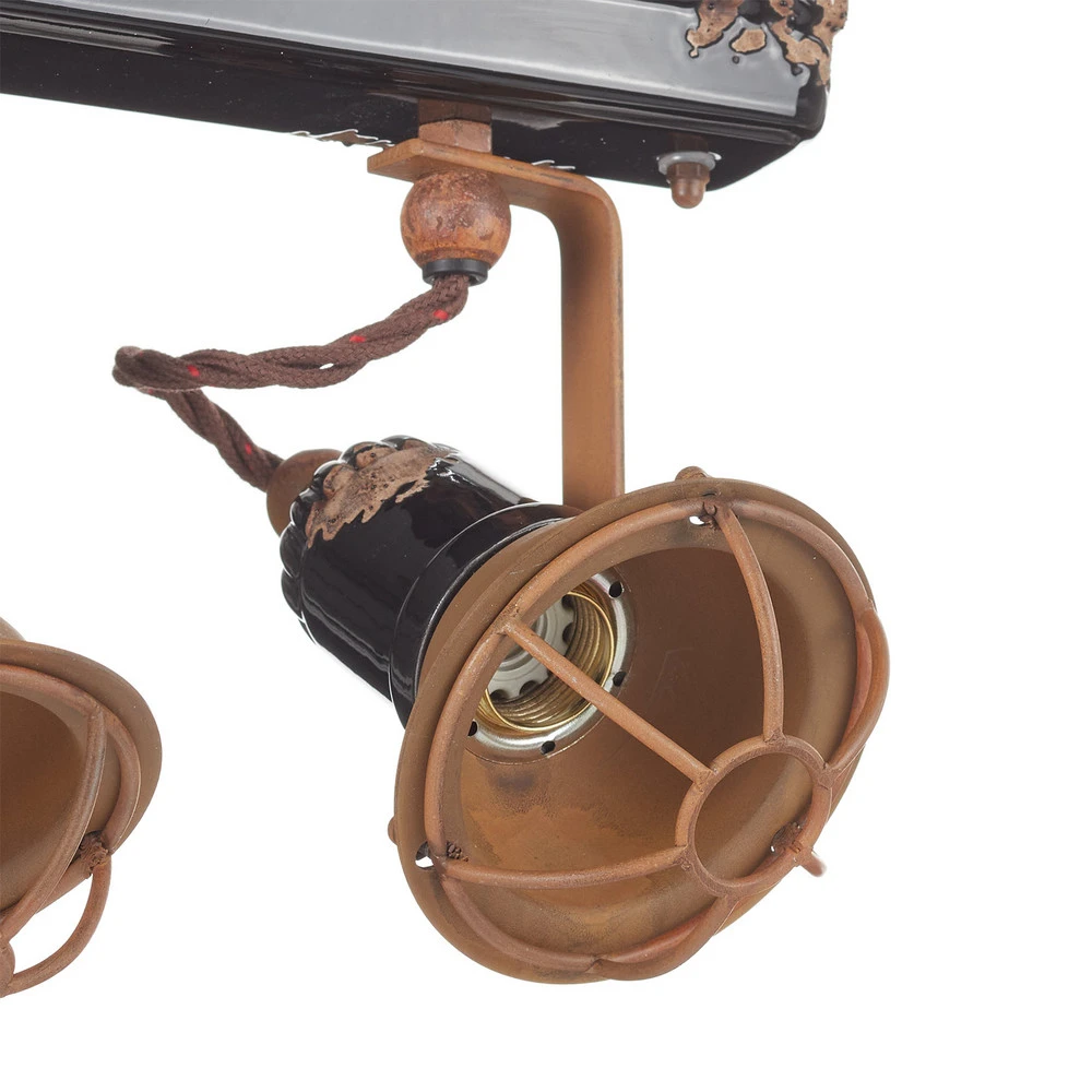 Étanche IP44 Applique C1677/1 avec corbeille, 3 lampes, noire