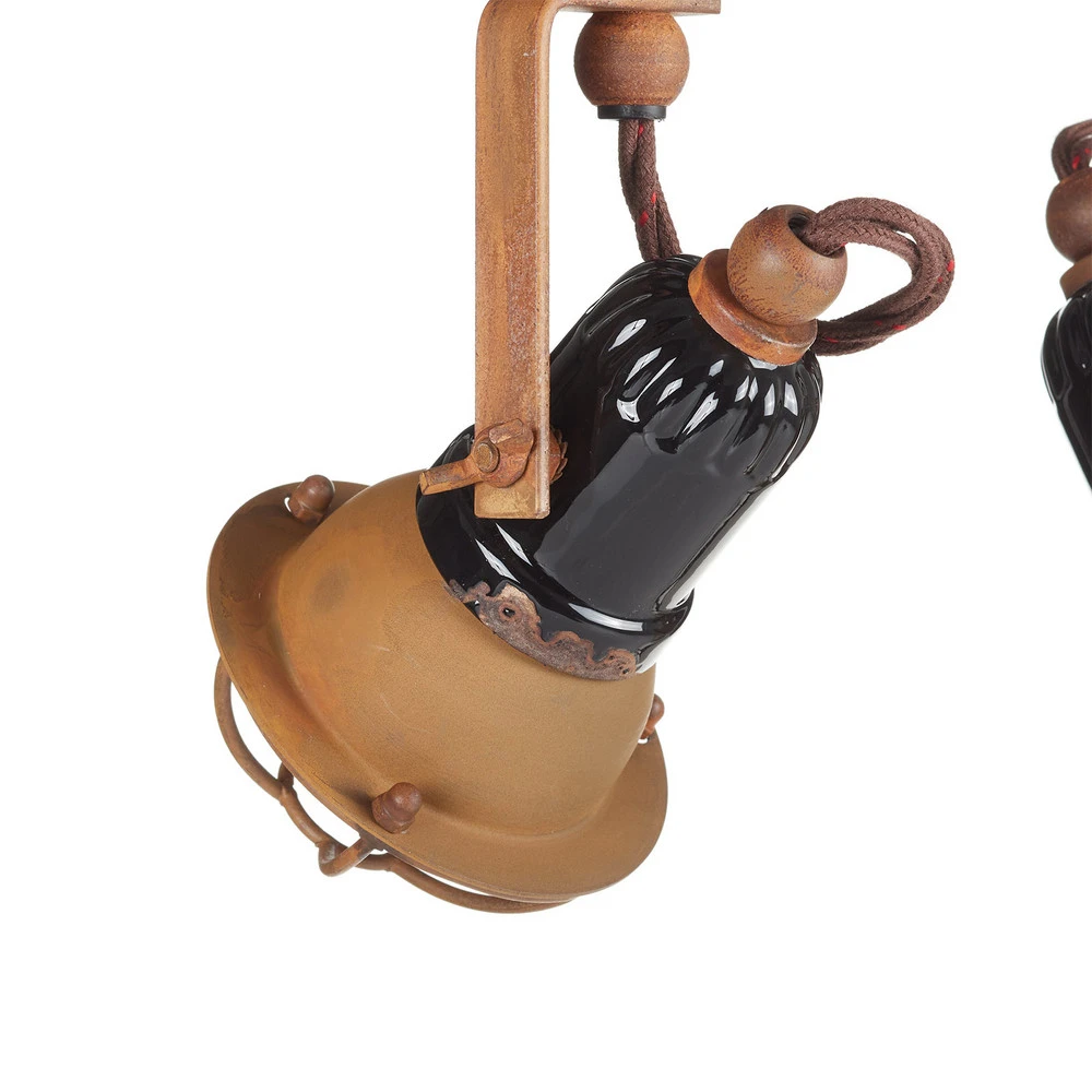 Étanche IP44 Applique C1677/1 avec corbeille, 3 lampes, noire
