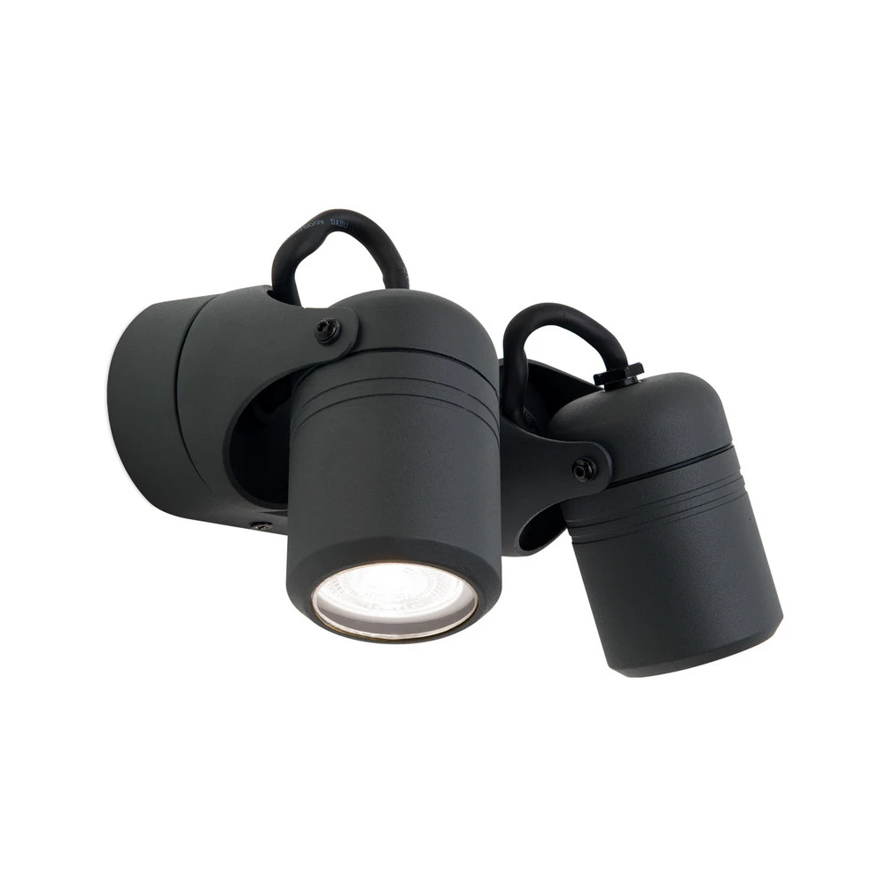 Étanche IP44 Applique d’extérieur Vision, inclinable, 2 lampes