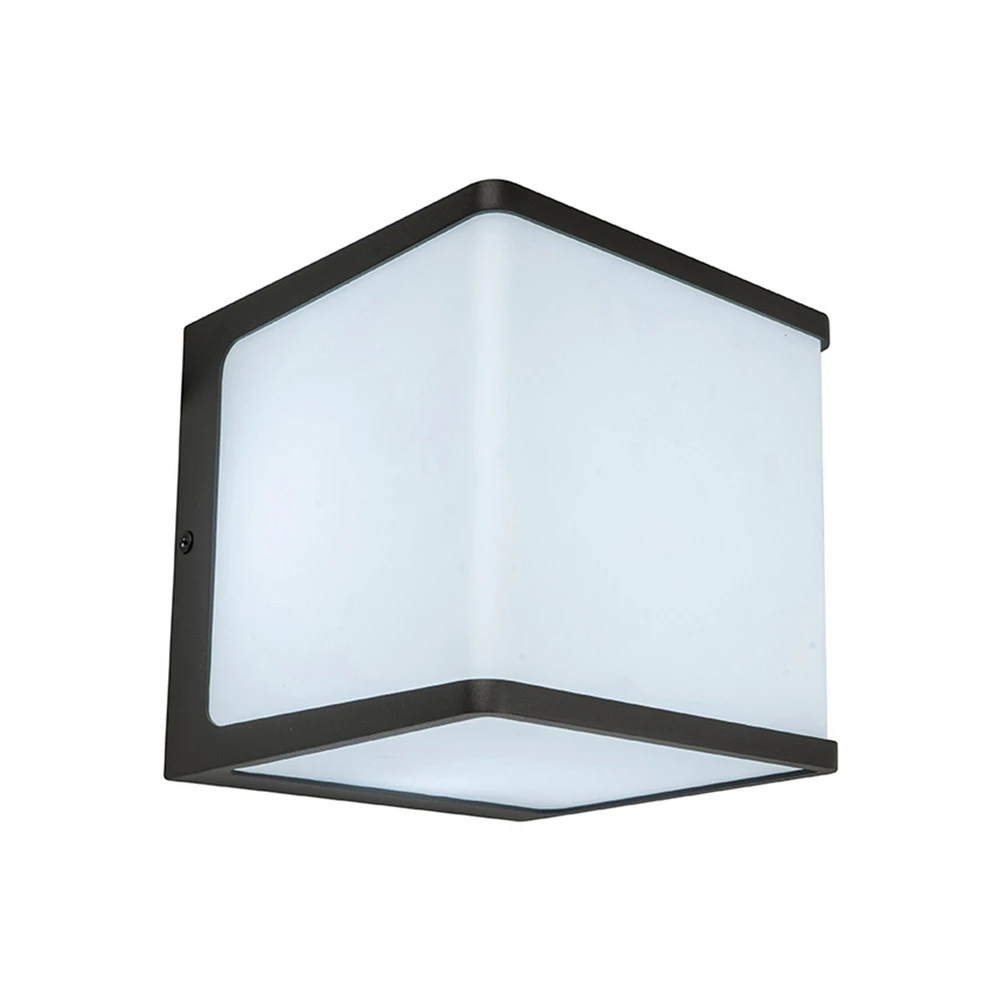 Étanche IP44 Applique LED Doblo, cube, 15 cm, 4 000 K