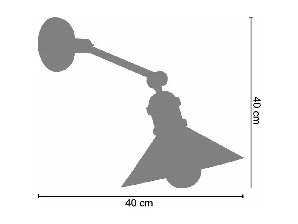 Étanche IP44 Applique métal anthracite, 40cm.