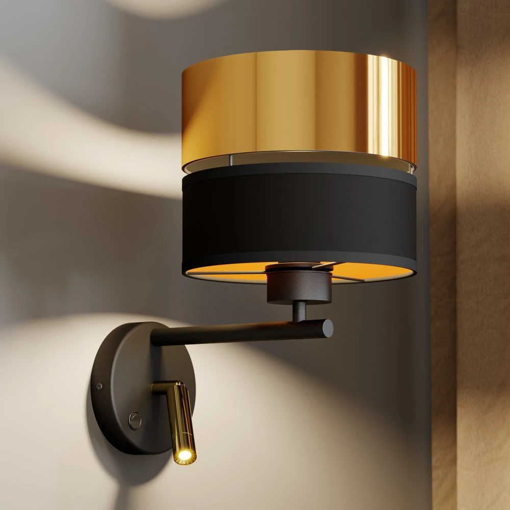 Étanche IP44 Applique murale Hilton avec liseuse LED