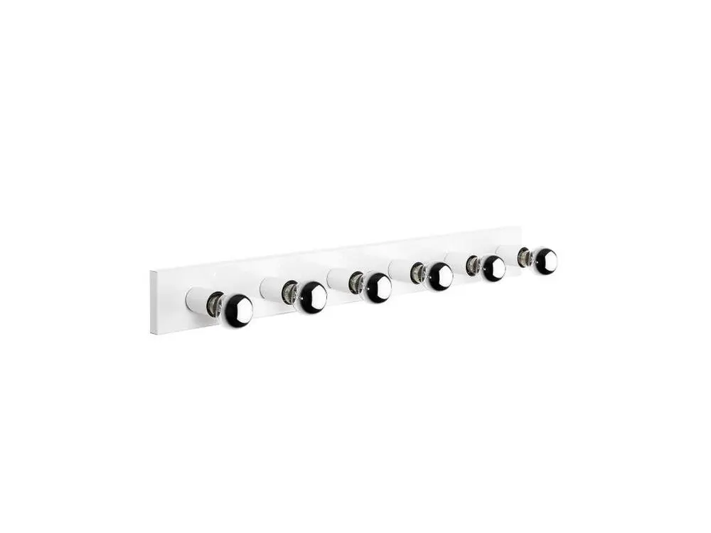 Étanche IP44 Applique Murale Interieur, Lampe Murale Industrielle Bois, Blanc 10x10x91 Cm