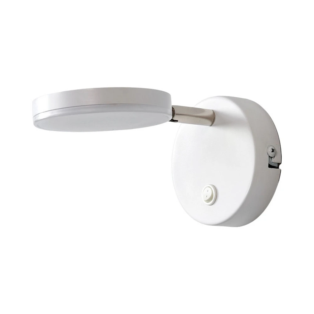 Étanche IP44 Applique murale LED Lindby Milow, blanc, hauteur 9,6 cm, interrupteur