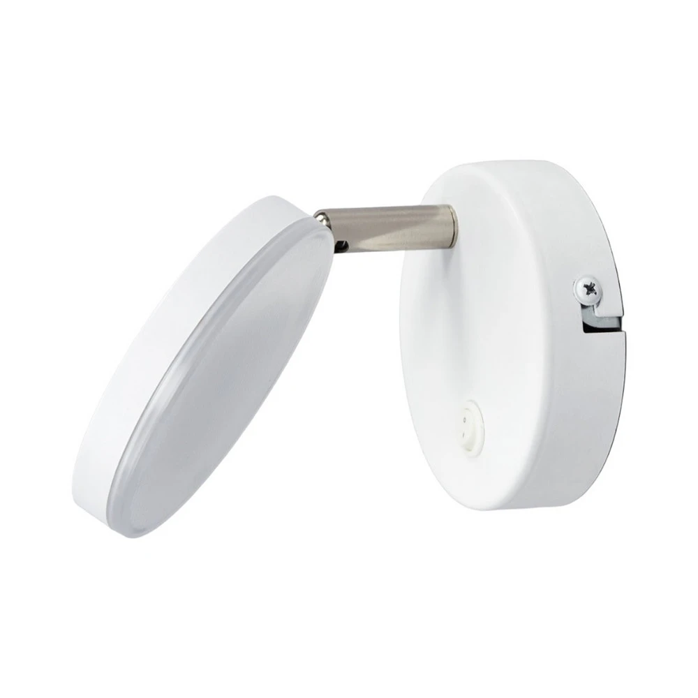 Étanche IP44 Applique murale LED Lindby Milow, blanc, hauteur 9,6 cm, interrupteur