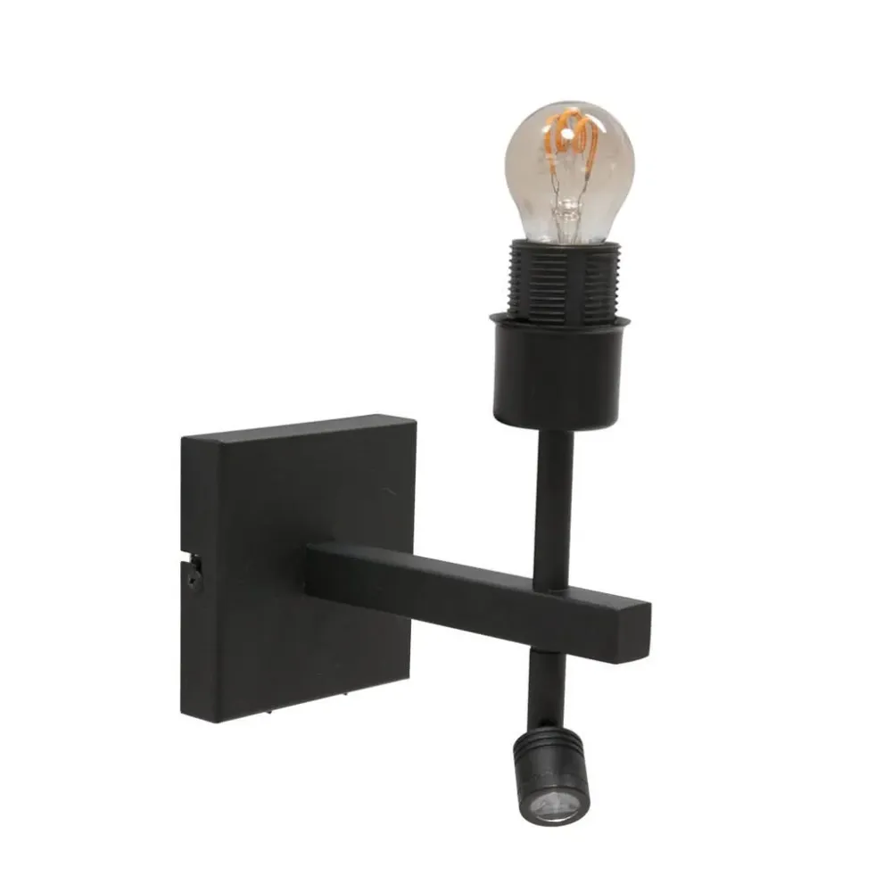 Étanche IP44 Applique Murale Métal Noir | Boro