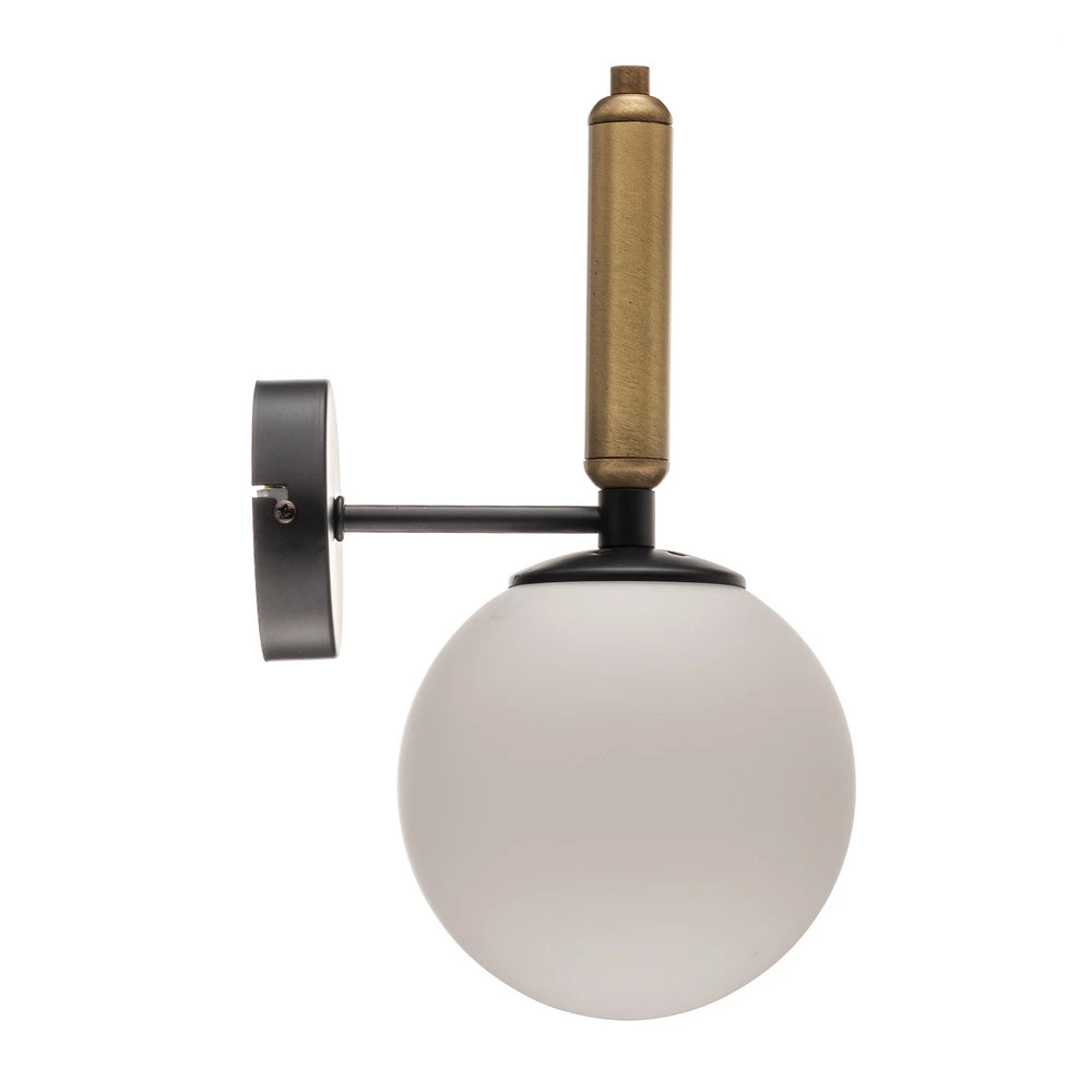 Étanche IP44 Applique murale Nalo, noir/laiton
