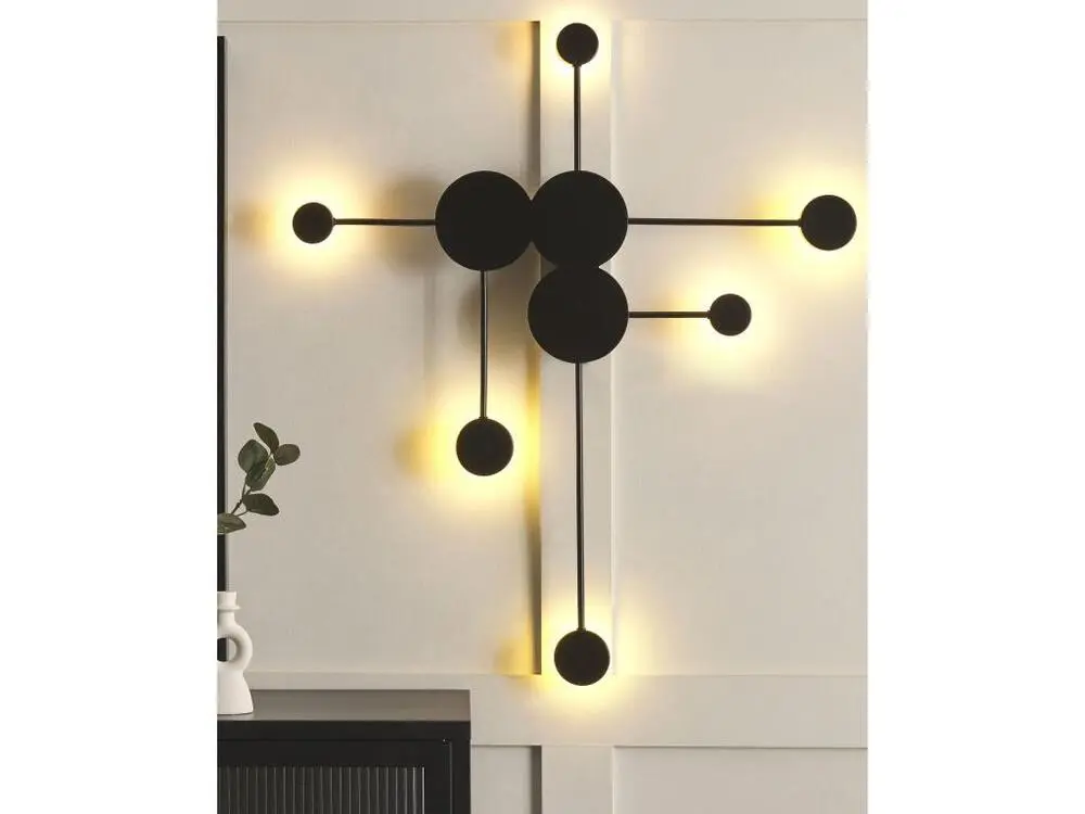 Étanche IP44 Applique murale noir à 6 lumières LED MARIATO