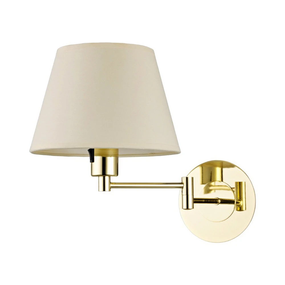 Étanche IP44 Applique murale Pola, abat-jour extensible, laiton