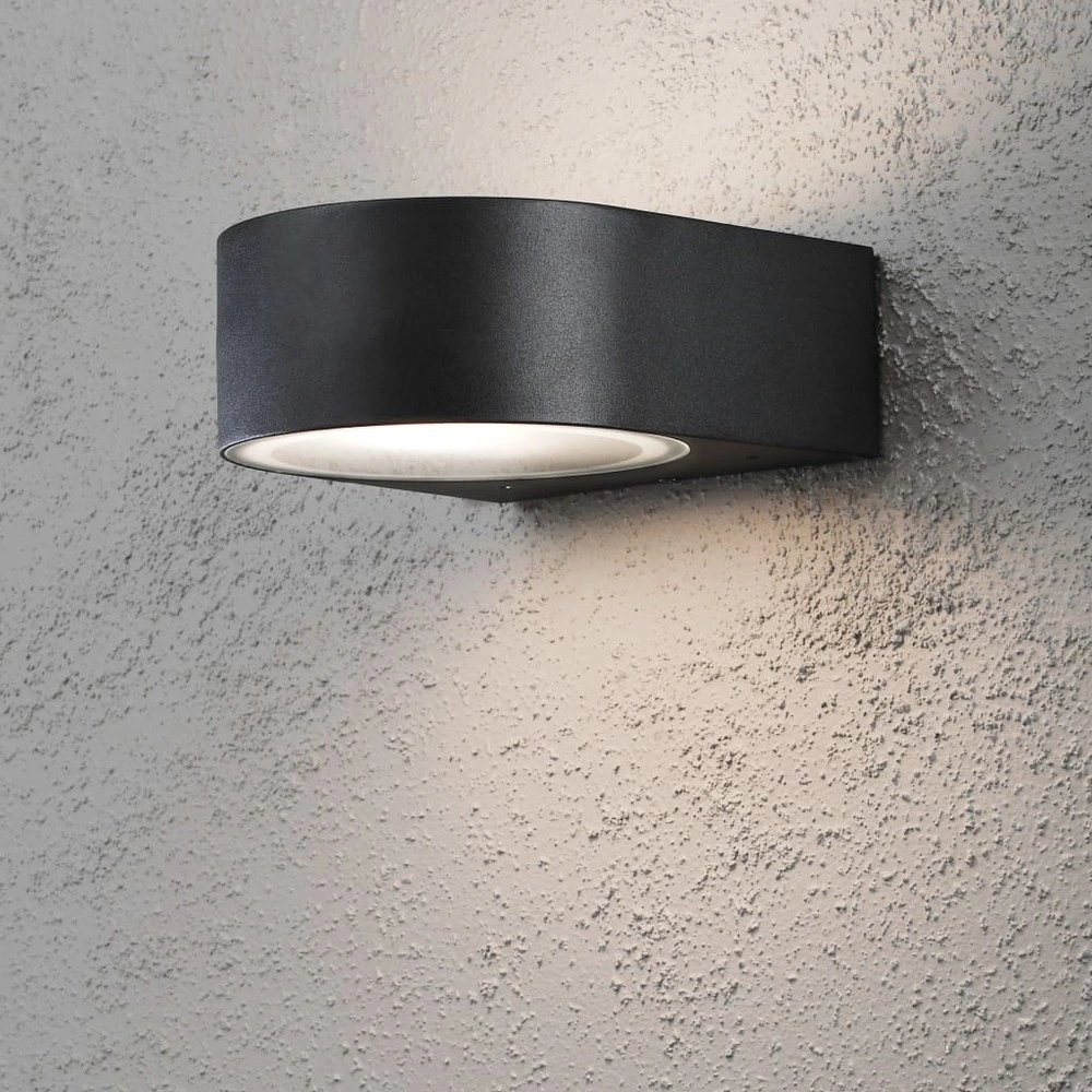 Étanche IP44 Applique murale teramo noir mat