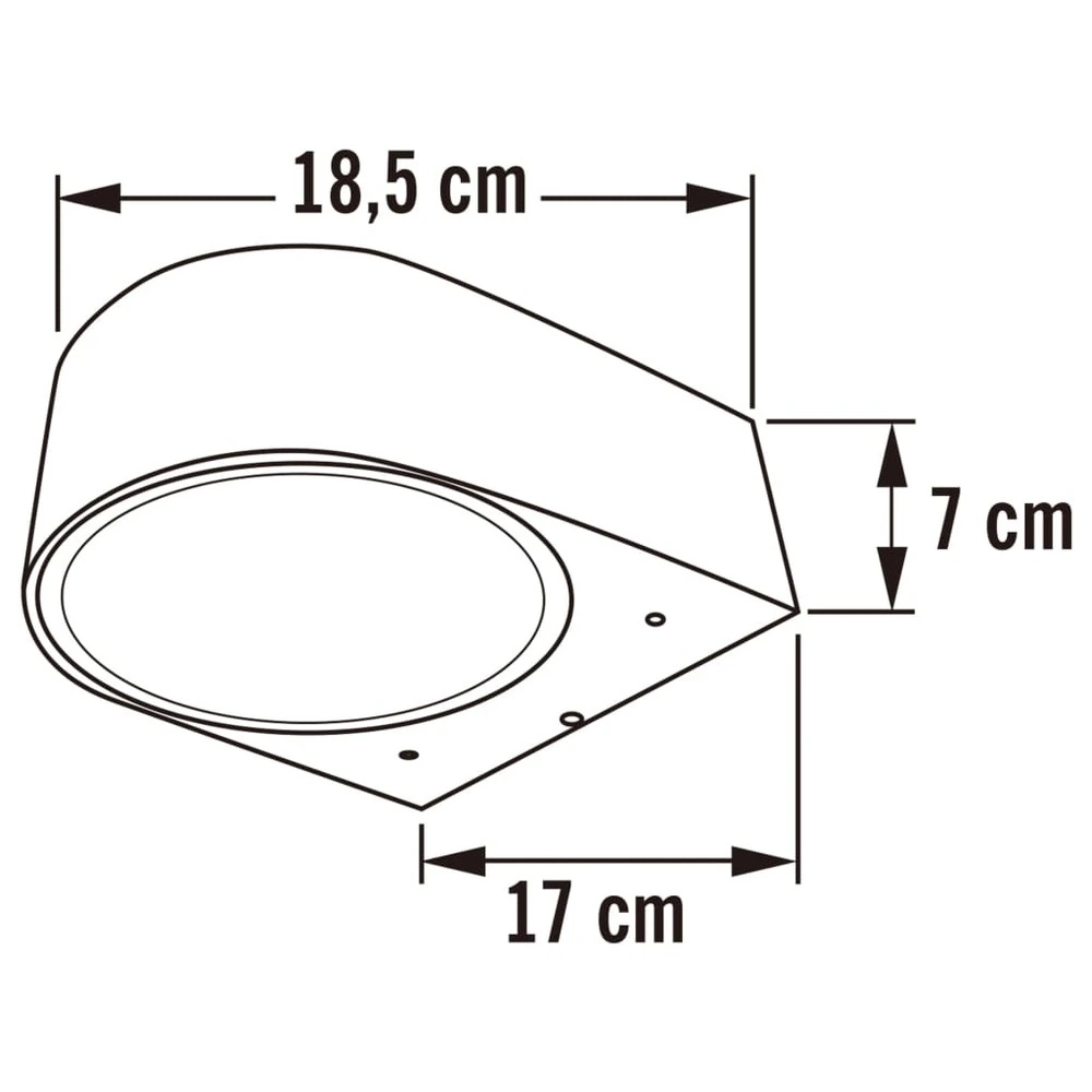 Étanche IP44 Applique murale teramo noir mat