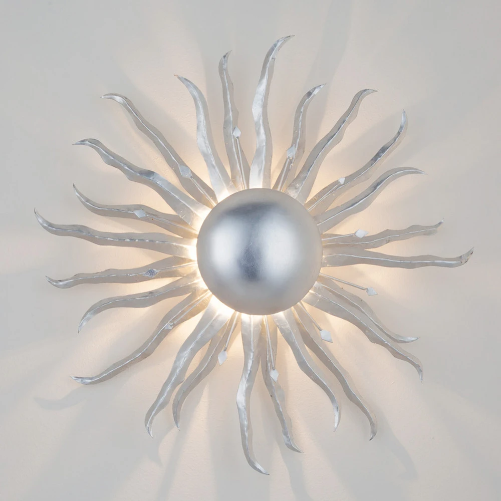 Étanche IP44 Applique ou plafonnier SONNE SILBER Ø 70 cm