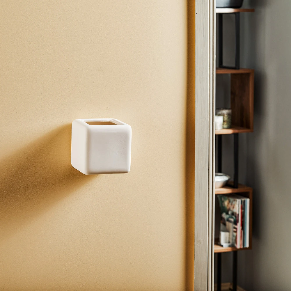 Étanche IP44 Applique Topo up/down en céramique, en cube