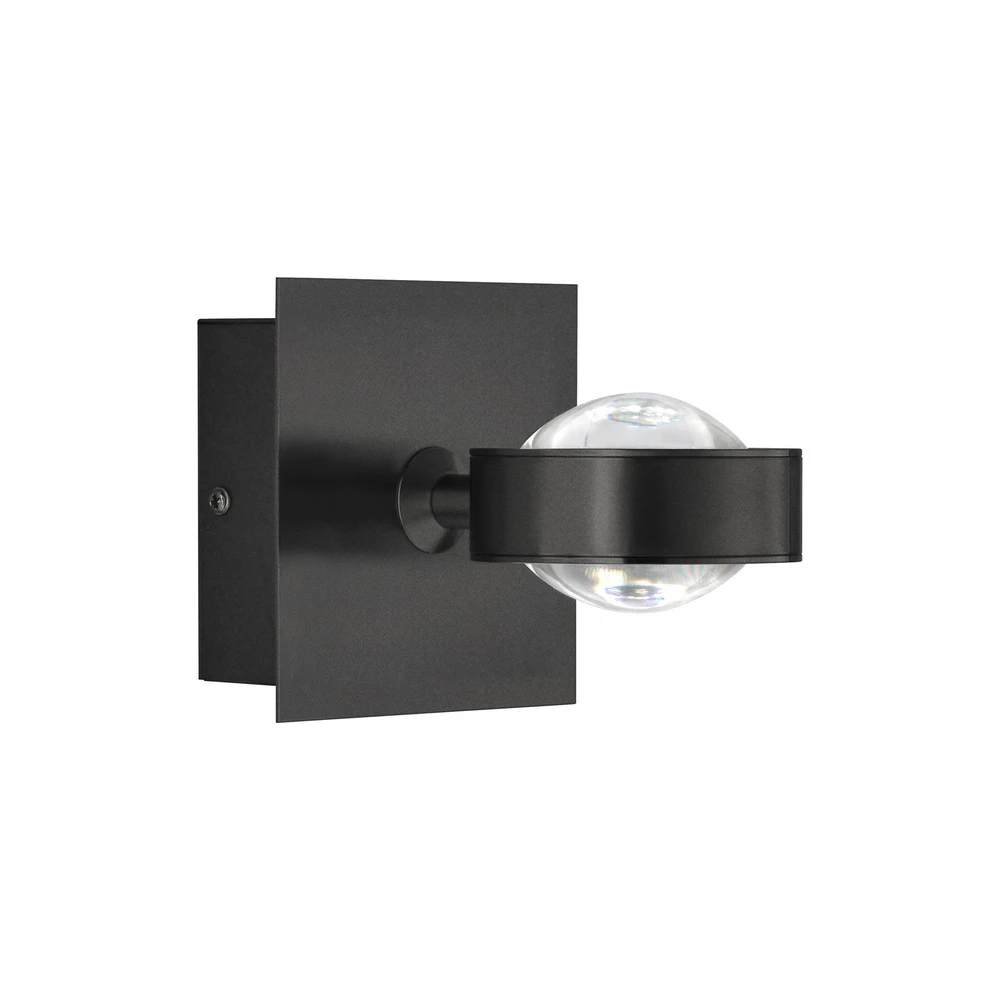 Étanche IP44 Schöner Wohnen Lense applique LED, CCT, noire
