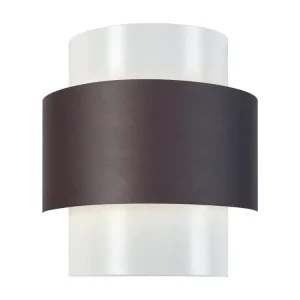 Étanche IP44 SESSANTA - Applique demi cylindrique métal marron