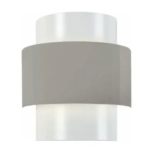 Étanche IP44 SESSANTA - Applique demi cylindrique métal taupe