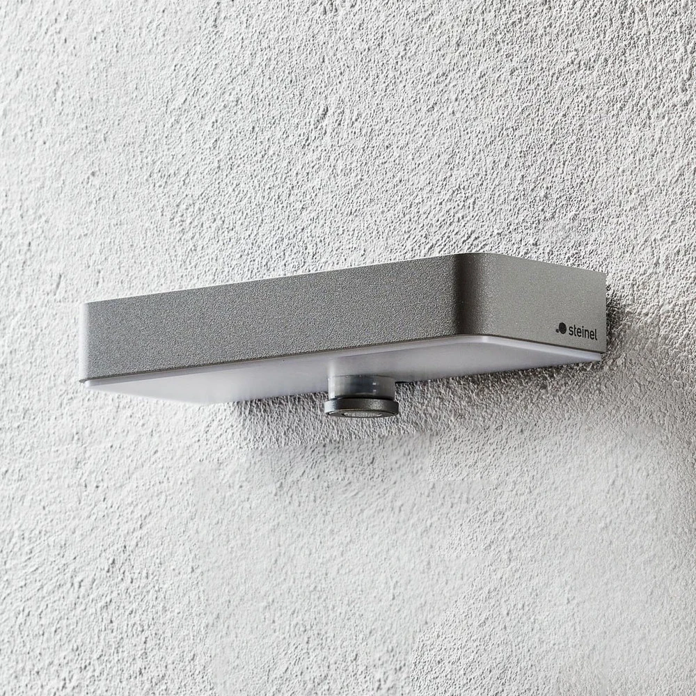 Étanche IP44 STEINEL Applique murale LED XSolar SOL-O S, argent, capteur