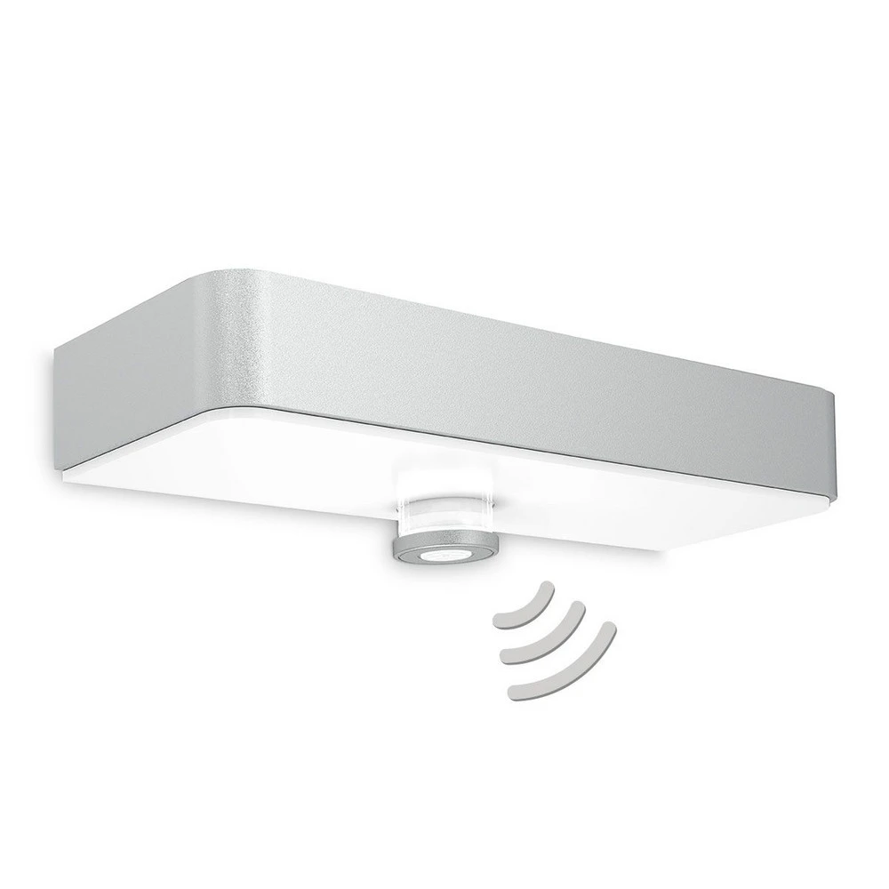 Étanche IP44 STEINEL Applique murale LED XSolar SOL-O S, argent, capteur