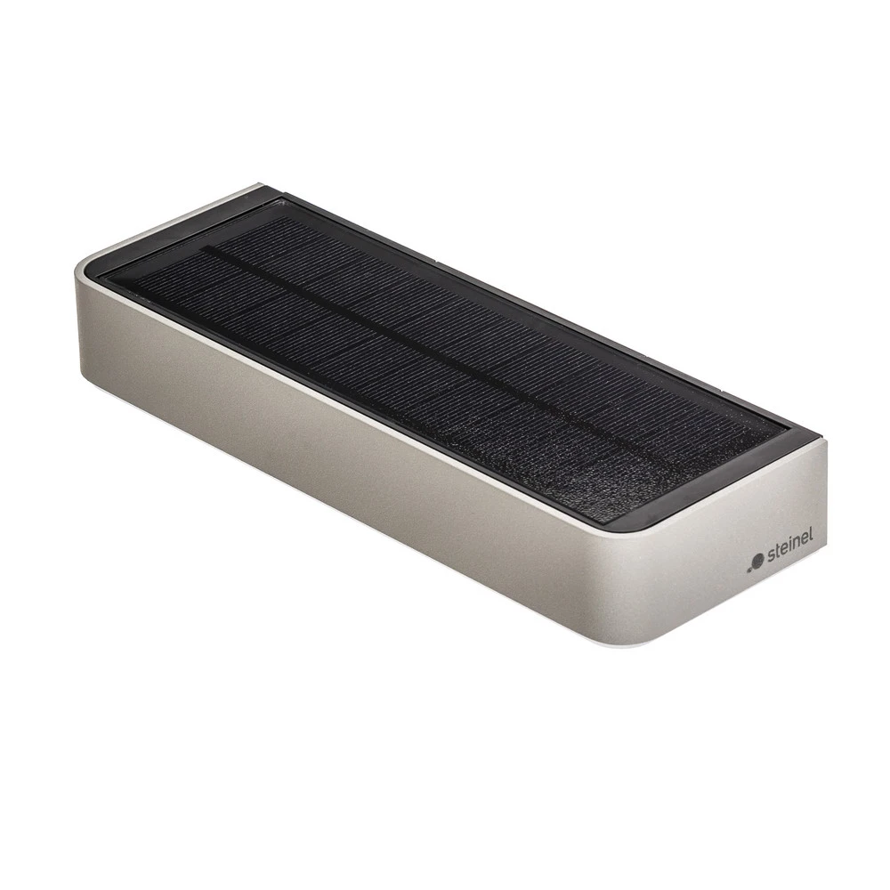 Étanche IP44 STEINEL Applique murale LED XSolar SOL-O S, argent, capteur