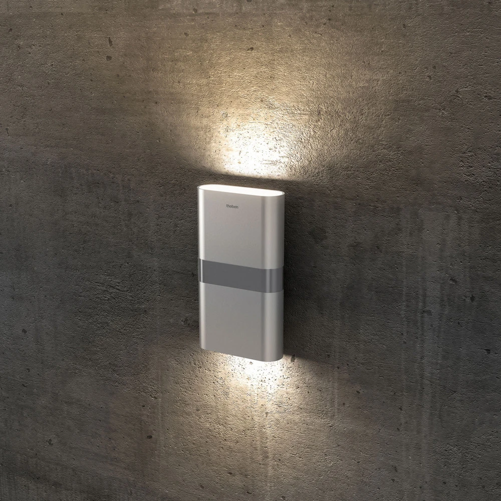 Theben theLeda D UDL AL applique extérieur Up/down en verre opalin