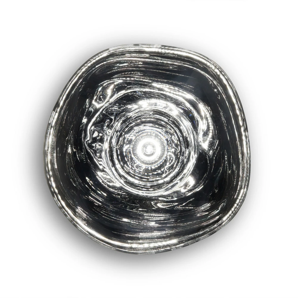 Tom Dixon Applique murale LED Melt Surface, Ø 50 cm, acier chromé