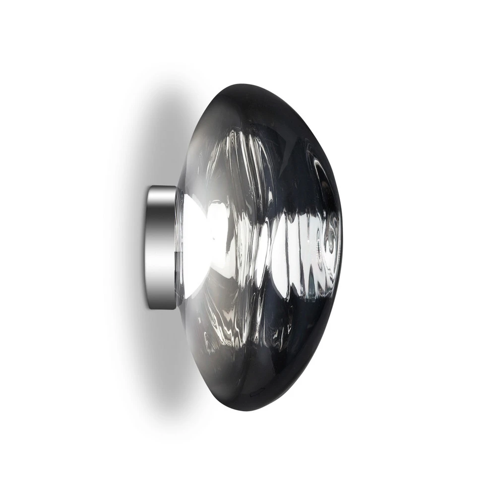 Tom Dixon Applique murale LED Melt Surface, Ø 50 cm, acier chromé
