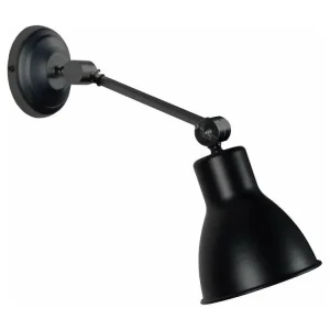 WATFORD B - Applique articulé métal noir avec interrupteur intégré