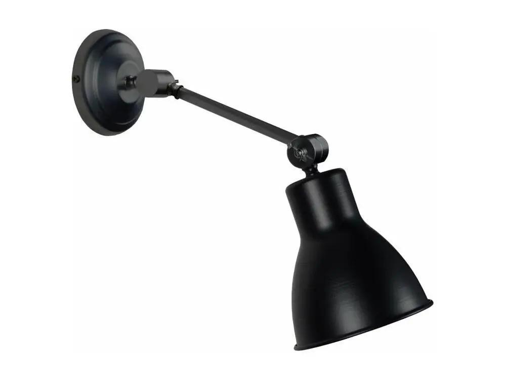 WATFORD B - Applique articulé métal noir avec interrupteur intégré