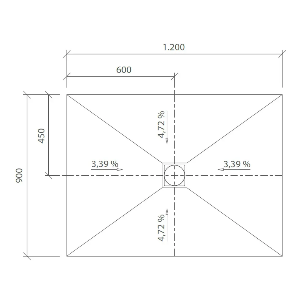 Fundo Top integro revêtement prêt-à-poser pour receveur, aspect pierre naturelle, carbone noir pour salle de bain et cuisine
