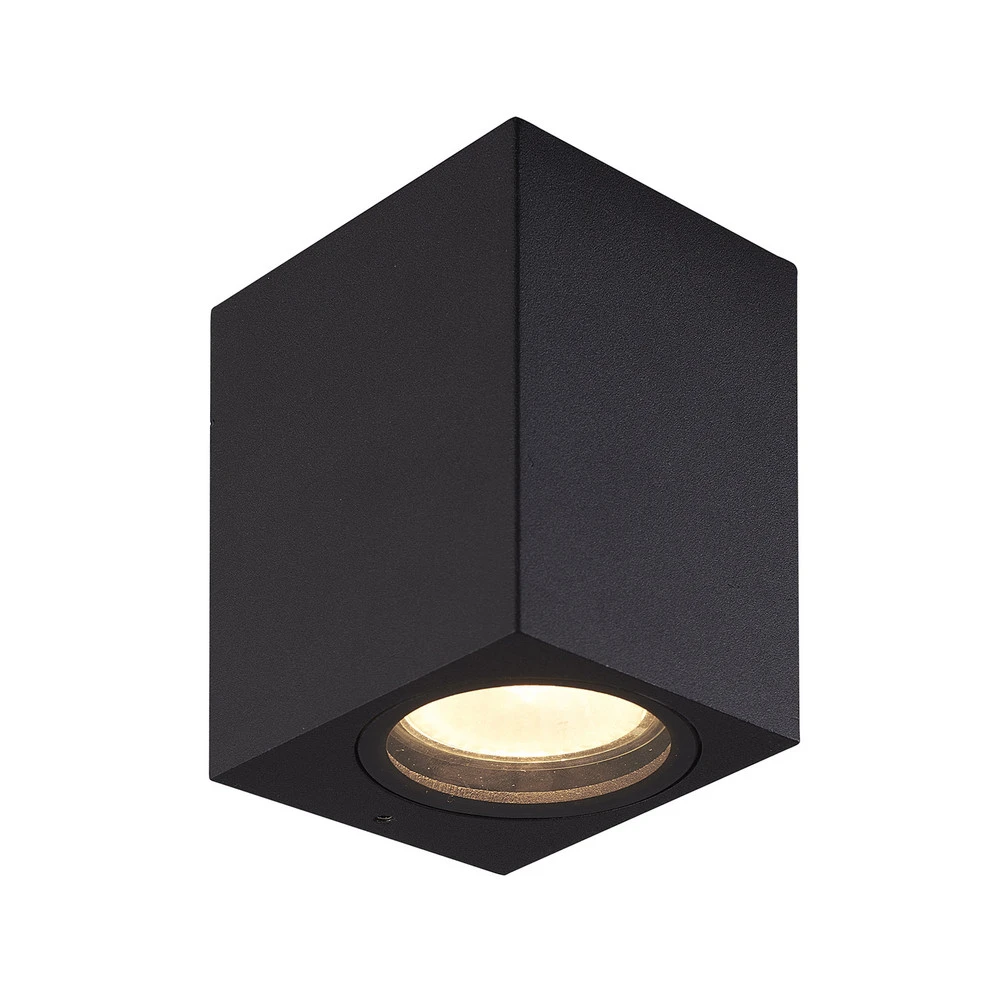 Prios applique d'extérieur Tetje, noir, angulaire, 10 cm à base d'eau | Sans odeur