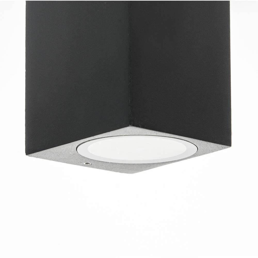 Prios applique d'extérieur Tetje, noir, angulaire, 10 cm à base d'eau | Sans odeur
