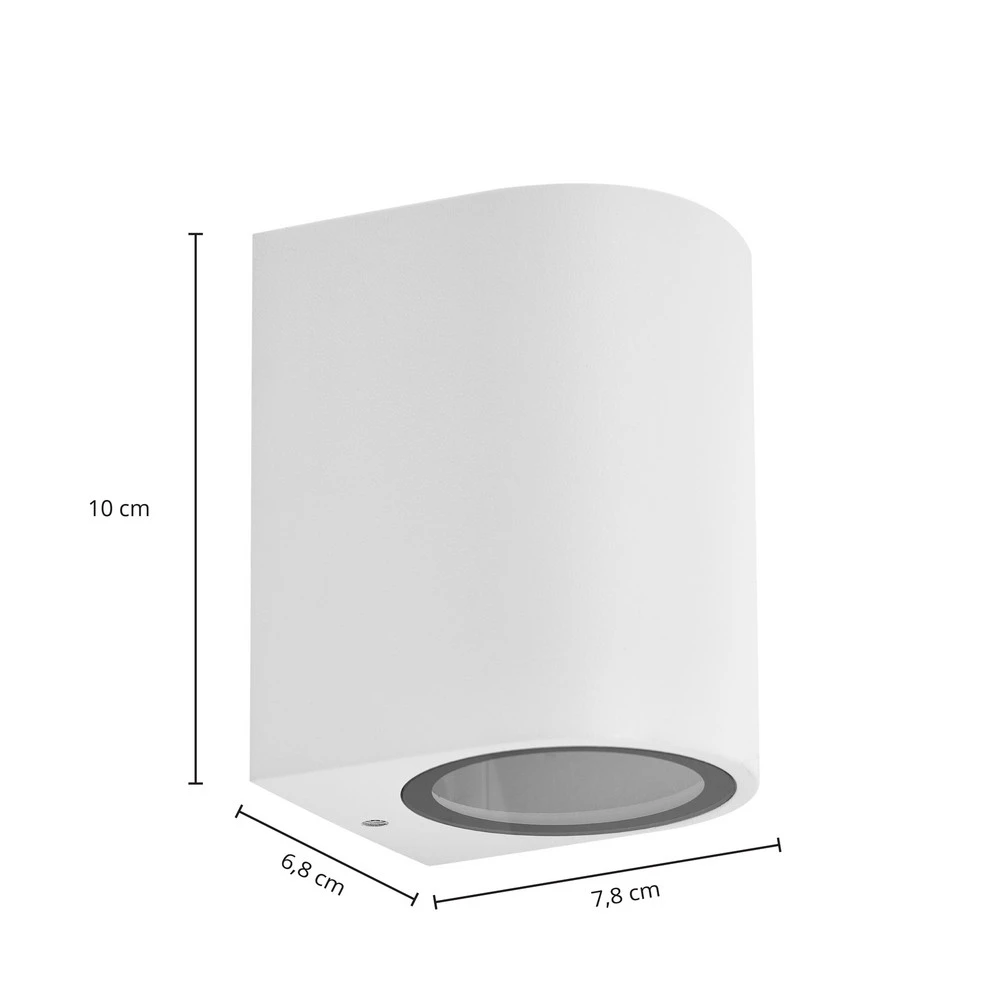 Professionnel Haute Couvrance Prios applique d'extérieur Tetje, blanc, rond, 10 cm