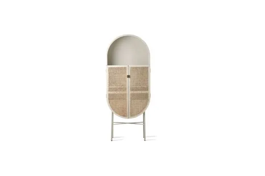 Armoire ovale rétro Gruny coloris gris net HK Living - 160cm