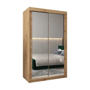 ARMOIRE TOKYO 3 DE PUERTAS CORREDERAS 200/120/62 2 puertas (Artisan/Artisan) avec Garantie 2 Ans