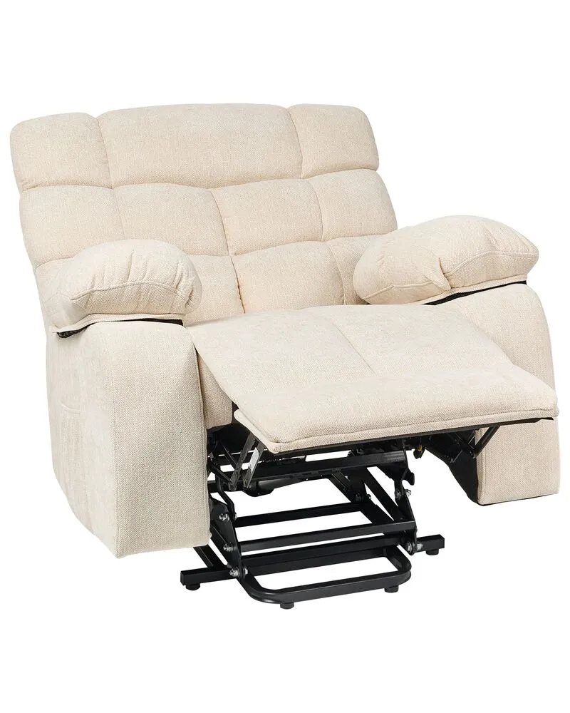 Electric Recliner Chair ARES Fabric Light Chamois