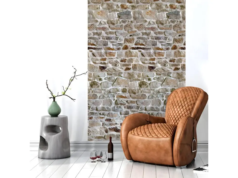 Autocollant pour chambre Papier peint intissé pré-encollé fresques géantes - MUR EN PIERRE NATURELLE - adhésif décoratif -...