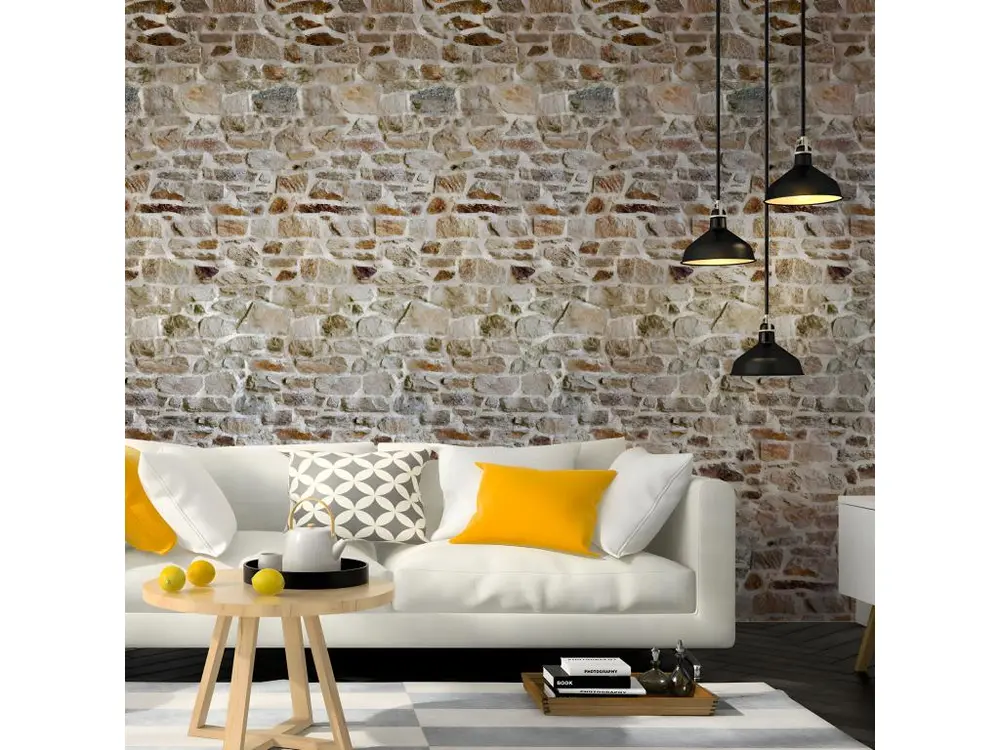 Autocollant pour chambre Papier peint intissé pré-encollé fresques géantes - MUR EN PIERRE NATURELLE - adhésif décoratif -...