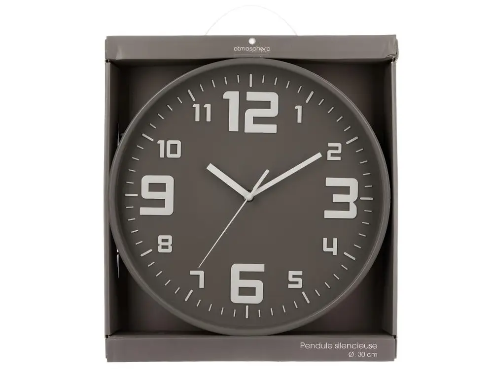 Décalcomanie arbre Pendule murale silencieuse Best Gris D 30 cm