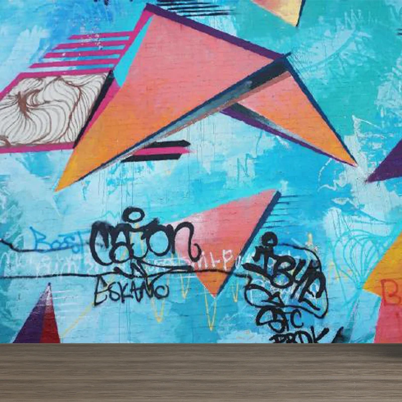 Décalcomanie arbre Riesiger modischer Graffiti-Wandaufkleber für Schlafzimmer, abstrakte Wanddekoration Pastellfarben, sch...